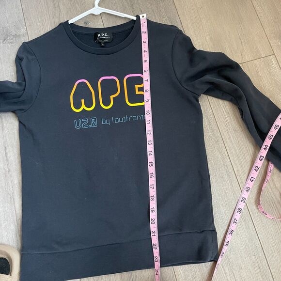 A.P.C. V2.0 Printed Cotton Sweatshirt In Blue - Picture 4 of 7